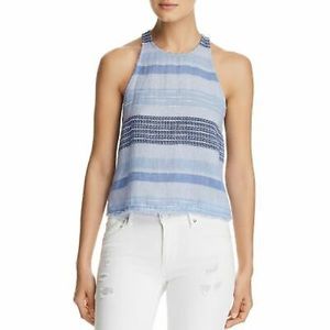 Bella Dahl • Blue Striped Textured Tank Top